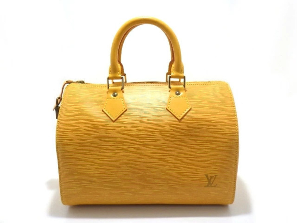 LOUIS VUITTON Speedy Handbag Epi Leather Tassili Yellow